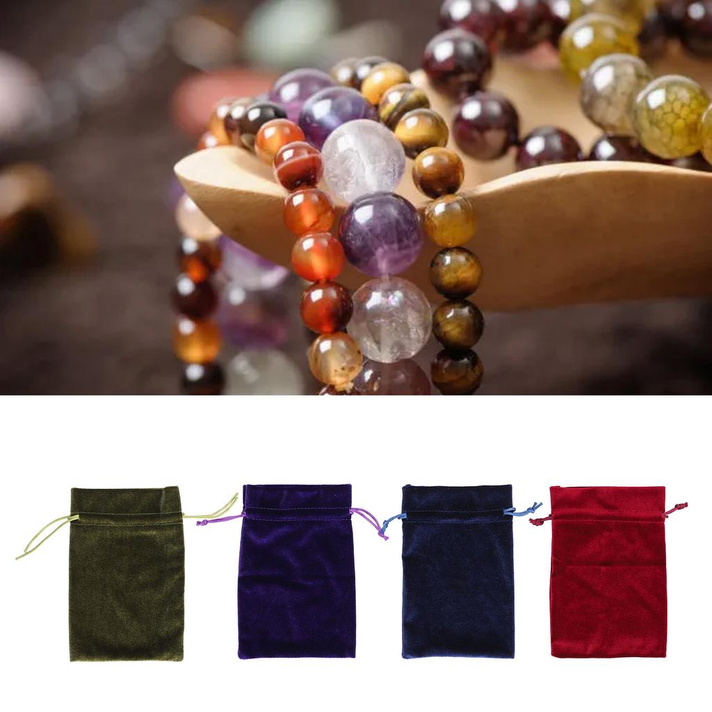 5 STÜCKE Samt Geschenktüte Multifunktionale weiche Kordelzug Würfel Aufbewahrungstasche für Schmuck Armband