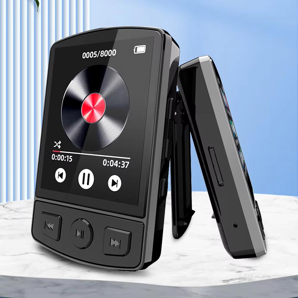 1.8inch Screen MP3 Player Portable MP3 Sport Clip Walkman HiFi Sound Bluetooth5.2 Student Walkman with FM Radio E-Book Kids Gift