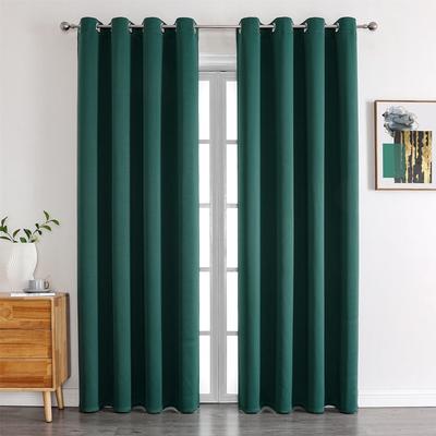 Solid Color Thermal Insulated & Noise Reducing High-Density Fabric Window Drapes Blackout Curtain Home Decor