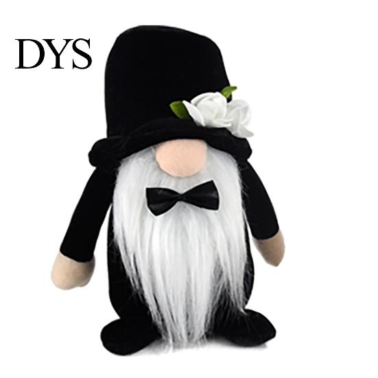 Braut Bräutigam Plüschfiguren 2 Stück/Set Puppe Spitze Design Biegsamer Arm Stoff Zwerg Nase Blume Verzierungen Hochzeitsgeschenke Puppen