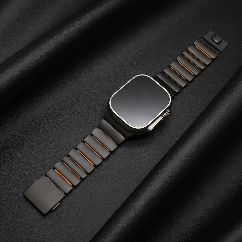 Titanový pásek pro Apple Watch Ultra 3 Pásek 49mm Luxusní kovový řemínek pro Iwatch Series 10 11 46mm 9 8 7 45mm 5 6 SE3 44mm Guma
