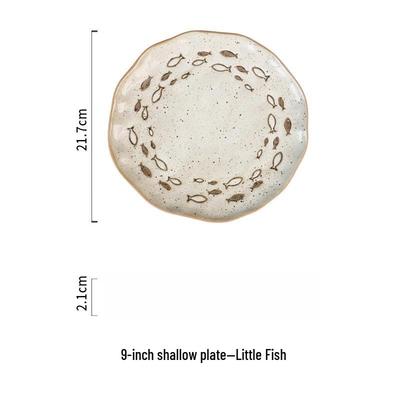 Wutuo Japanischer Stil Raukeramik Speiseteller