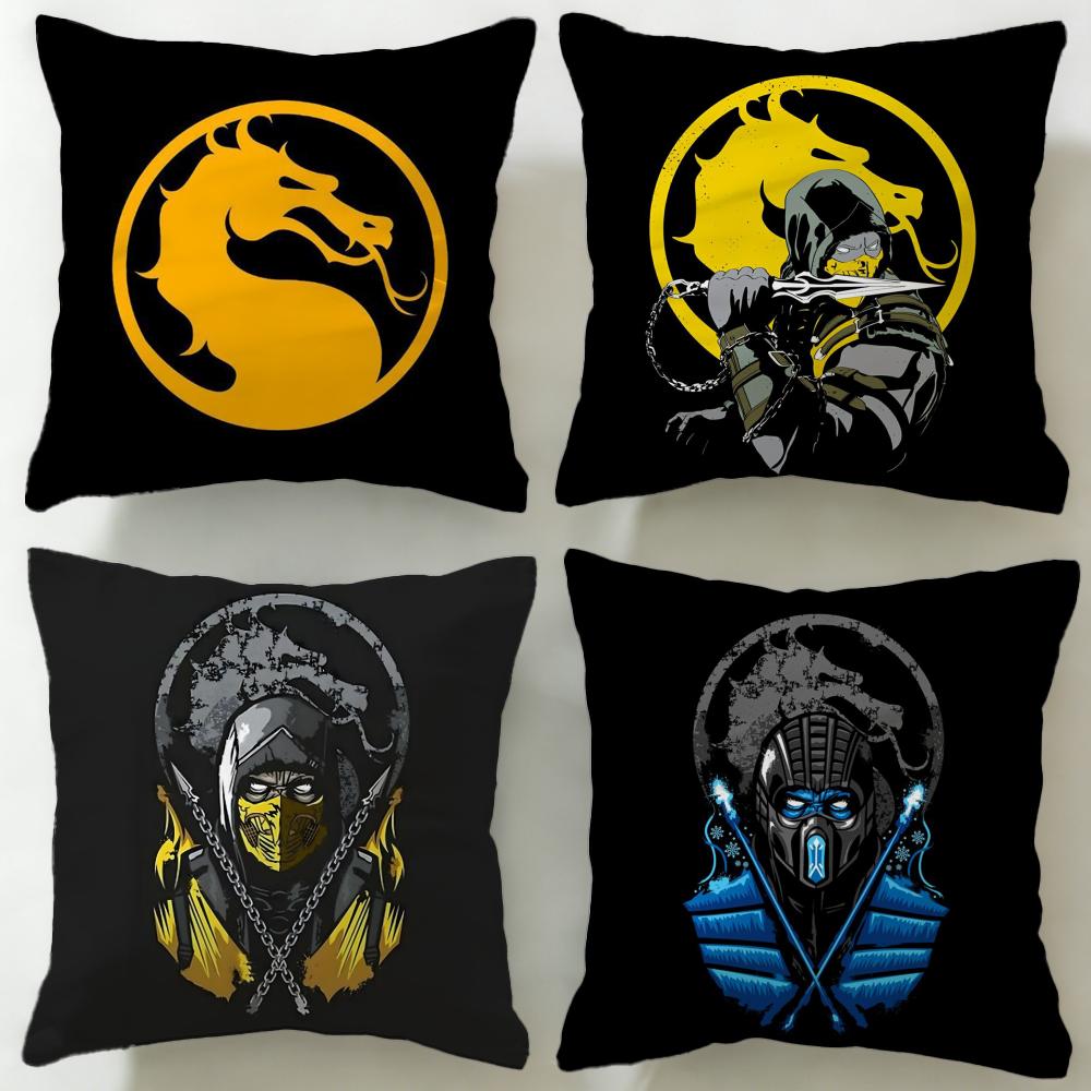 Popular Mmortal Kombating Cushion Cover Soft EasyWash Pillow Case Versatile for Couch Bed Travel and Office