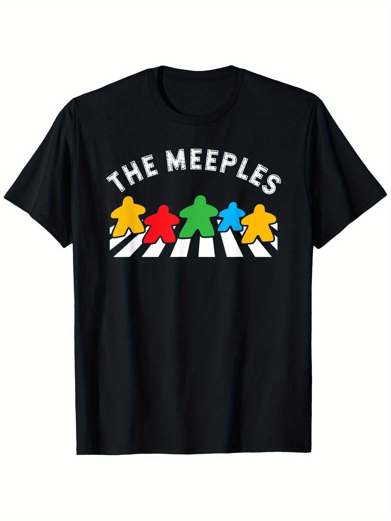 The Meeples Board Game Gaming Geeks Lovers TShirt Black Short Sleeve graphic Tshirts Funny ValentineS Gift for Family Friend S