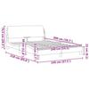VidaXL Cadre de Lit et Tête de Lit, Lit Rembourré avec Sommier à Lattes, Lit Double avec Pied Chambre à Coucher, Noir et 373203
