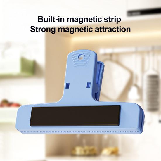 Magnetic Bag Sealing Clips with Strong Grip Reusable Food Clips for Kitchen Office Colorful Fridge Organizer File Holder for Chips Snacks Documents