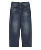 Modenaleudeo Plain Wide Denim Pants (Blue)