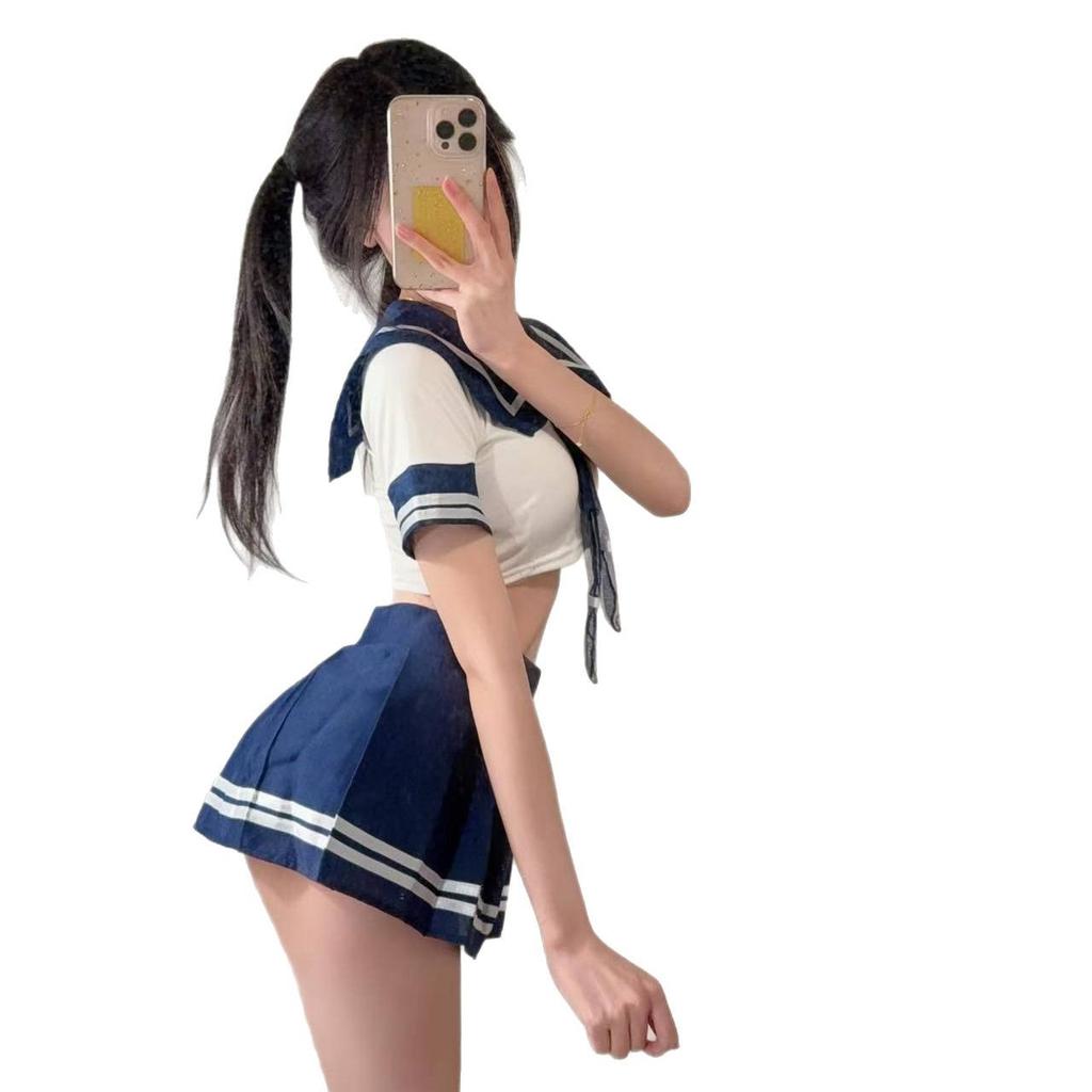 Chaomu Erotic Underwear, Campus Jk Sexy, Sweet, Pure and Tempting, Non-dehydrating Hand-held Suit, Pure and Cute Sailor Suit Set