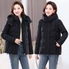 Short cotton-padded clothes women's disassembly hat thickened warm cotton-padded clothes jacket small mother clothes foreign gas cotton-padde