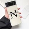 Initial Letter A Z  Fashion Fashion Phone Case For Samsung Galaxy Z Flip 3 4 5 6 7 Hard Folding Z Flip4 Clear PC Cover Gift