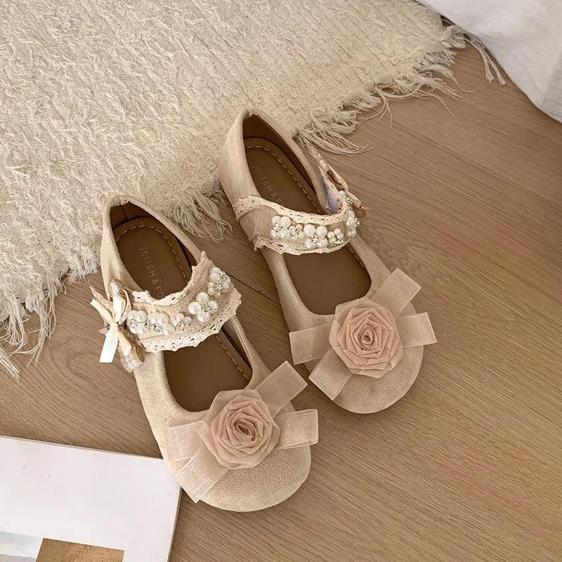 Fashion Women's Designer Shoes Ladies Female Footwear Ballerinas Woman 2025 New Dress Ballet Flats Spring Mary Janes Zapatos De Mujer