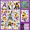 Halloween Witch & Mummy Window Stickers for Family Party & Shop Decoration