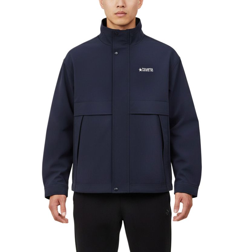 Converse Jackets Men s Navy Blue Stand Collar Moderate Other MCJ404-695 XL