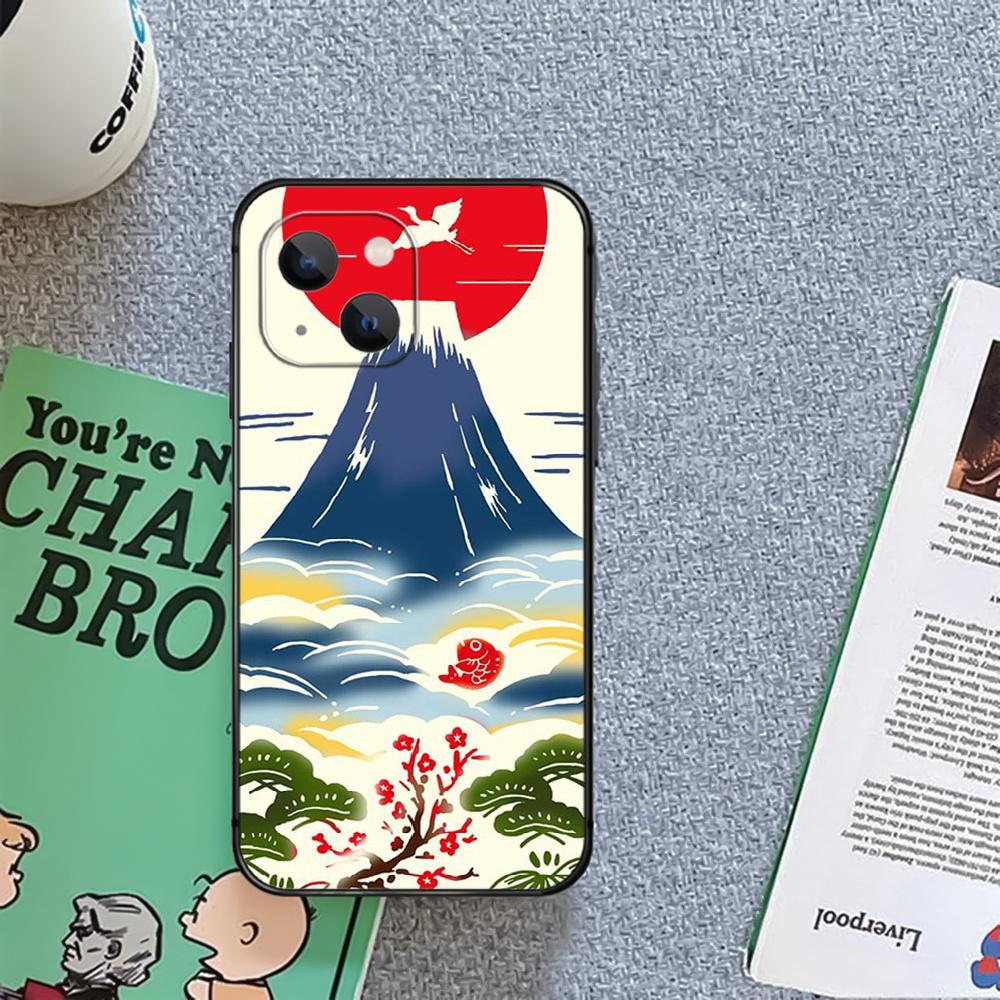 Mount Fuji Japan Art Phone Case Cover Coque For Iphone Xiaomi Mi Samsung Galaxy Redmi Note A S 11 12 13 14 15 22 23 24 5G Pro Plus Max Fe Ultra