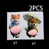 3D Shiba Inu Dog Belly Sticker – Cute Orange Apparel Shiba Inu Stickers, Kawaii Chubby Shiba Inu (Design),Silicone Self-Adhesive