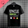 Funny Uncle Level Unlocked Graphic Tshirt Casual Fashion Streetwear 100 Cotton Short Sleeve Crew Neck Tshirt Perfect For Gift