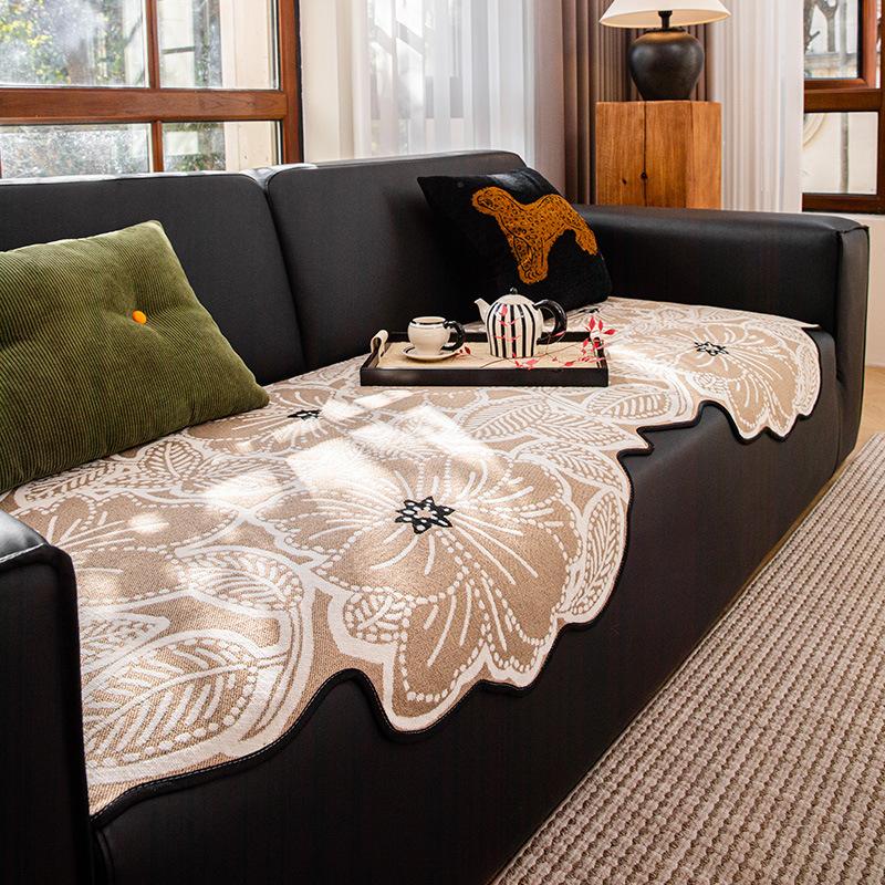 

French Sofa Cushion, Special-Shaped Irregular Design, Non-Slip Straight Row New One-Piece Advanced Sense Cover Cover 90*70cm