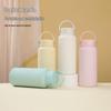 1L Large Capacity Wide Mouth Rubber Paint Thermos Cup - Easy To Clean, American Style, Fashionable Student Water Bottle
