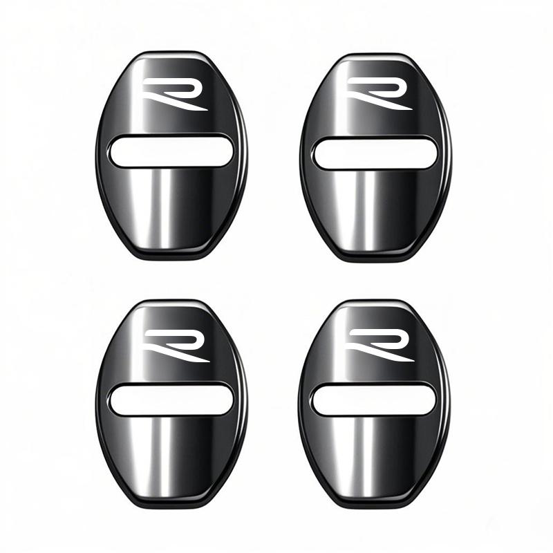 Lijk1 4Pcs Metal Car Door Lock Cover Protective Buckle Cover Sticker Tire Valve For VW GTI Polo Golf MK6 Passat Tiguan Arteon Jetta CC