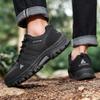 Hiking Shoes Men Outdoor Anti-slip Lace-up Flat Bottom Shoes Men Shock-absorbing Comfortable Breathable Casual Sports Shoes Men