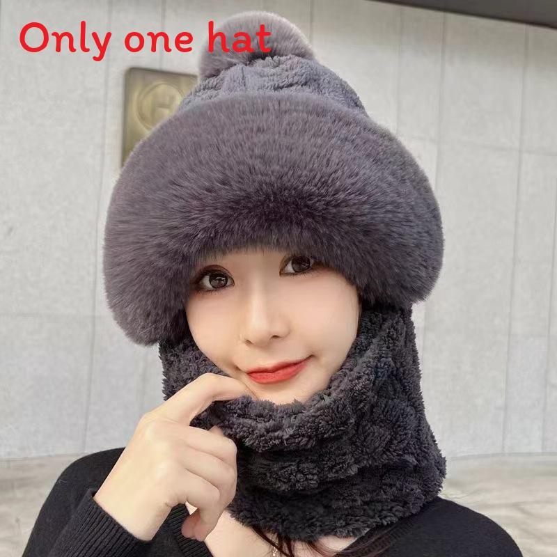 

Winter Neck Warmer Hat With Plush Lining For Women And Cyclists Gray