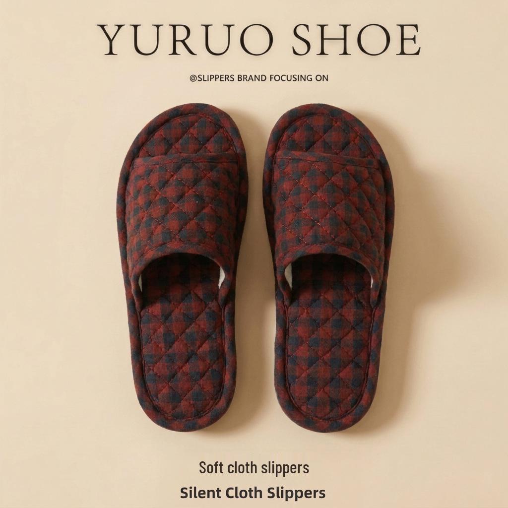 2025 Unisex Linen Slippers: Silent, Non-slip Cotton for All Seasons, Ideal for Home and Indoor Wooden Floors.