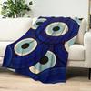 Turkish Lucky Blue Evil Eyes Blanket Skin friendly comfort warm soft plush blanket suitable sofa living room office bedroom