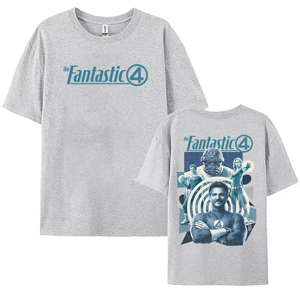 Summer Women Men Tees Film The Fantastic Four First Steps Movie T-shirt Cotton Summer Female Tshirts Unisex Streetwear Top