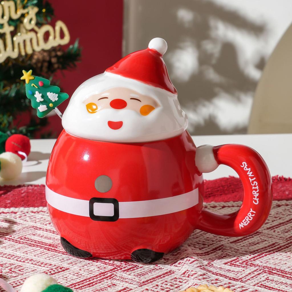 Christmas Gifts Creative Gifts Ceramic Mugs Large Capacity Business Men'S And Women'S Gifts Santa Claus High Value