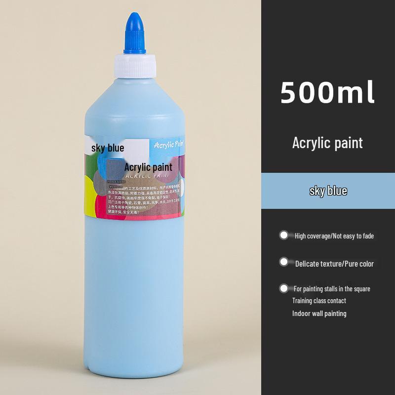 Wasserdichte 500ML Acrylfarbe - Langlebig, Ideal für Strohhut-, Keramik- und Gipsfigurenmalerei