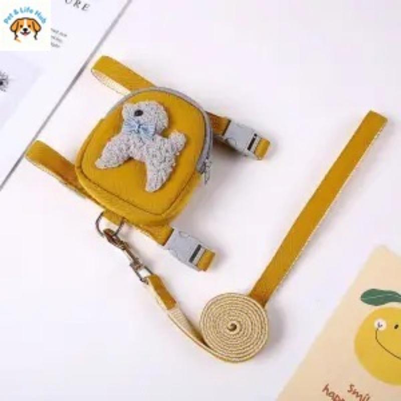 Cat and Small Dog Leash Anti-slip Adjustable Backpack Style for All Seasons Cat and Dog Walking Rope Household leashPet Supplies