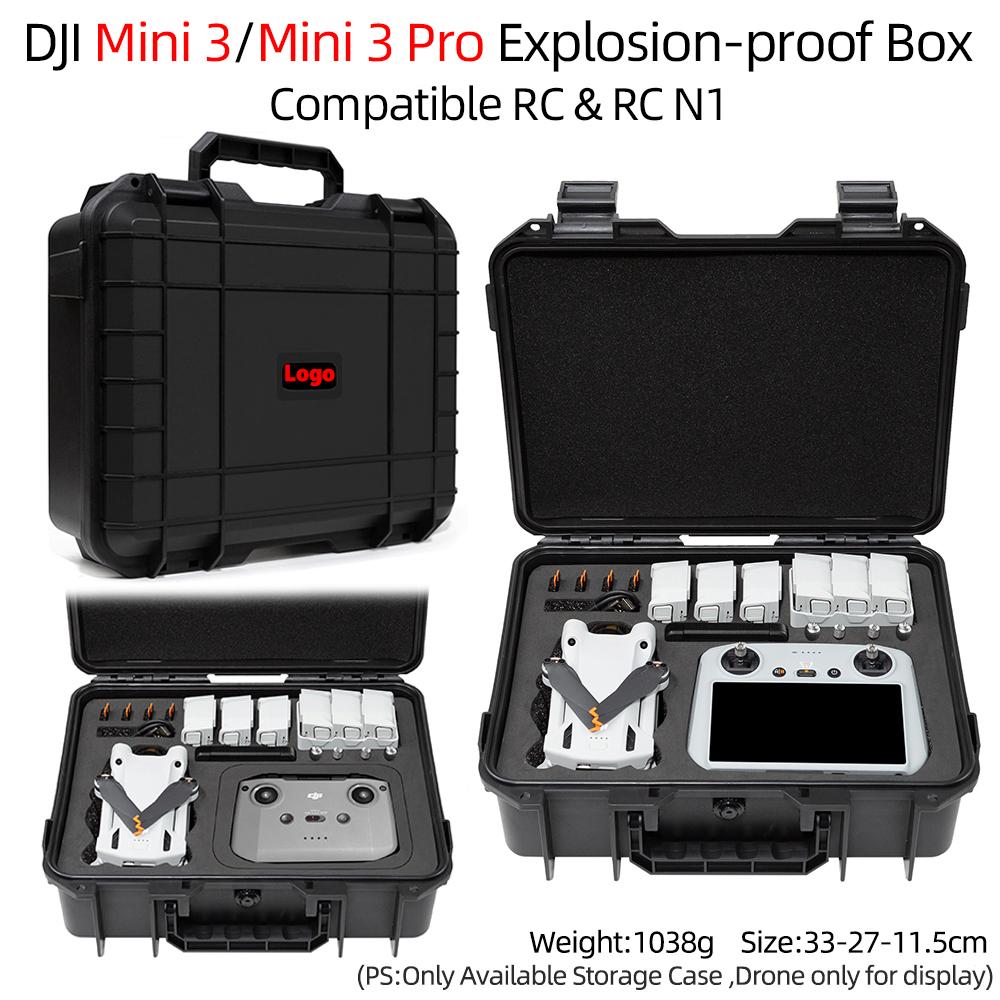 For DJI Mini 3/3Pro Case with Shoulder Strap, Mini3 Pro Explosion Proof Case,Hard Shell Mini 3 Pro Bag Portable Waterproof Box