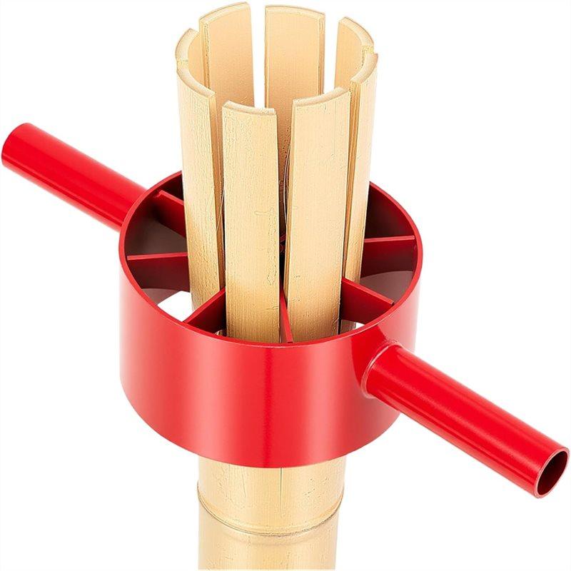 

For Farm Bamboo Splitter 4 Cut 5.5 Inch Split Steel Manual Divider Tool With Double-Sided Handle Blade C