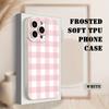 Simple pink checkered printed Phone Case For iPhone 17 Pro Max 16E 15 Pro 14 13 12 11 Mini AIR XS XR XS 8Plus anti drop and shoc