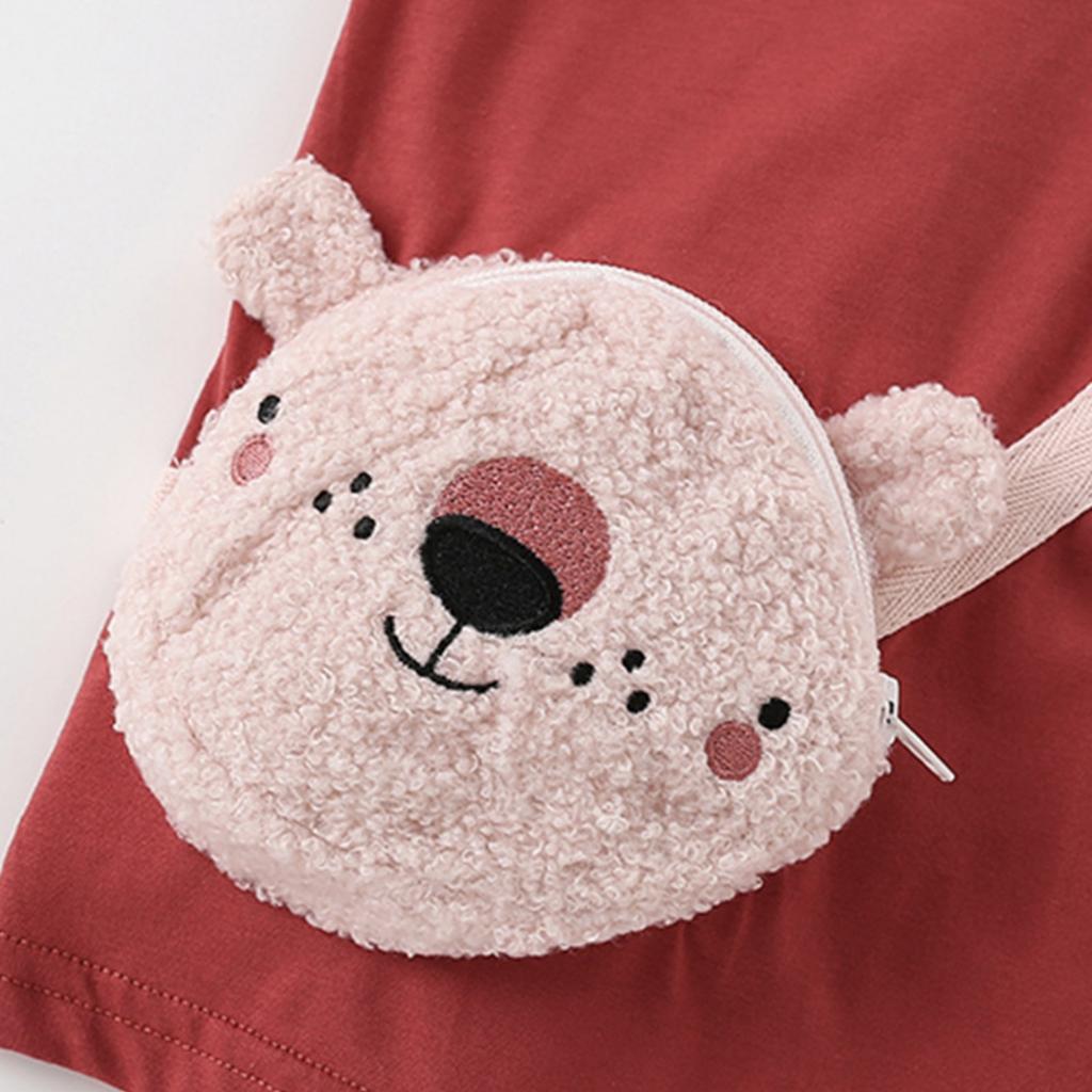 Girls Long Sleeve Round Neck T-Shirt for Fall Winter Daily Wear