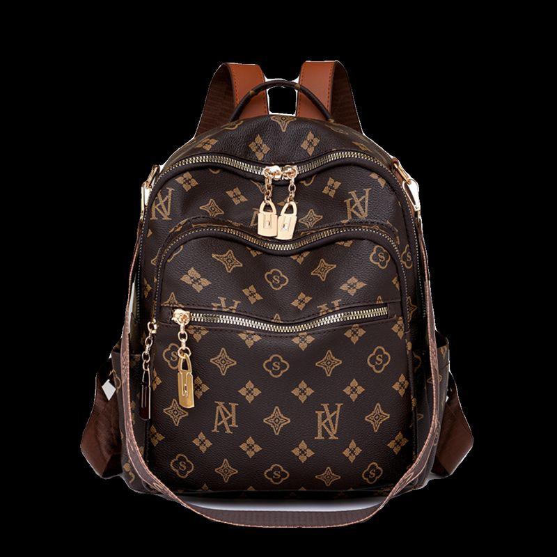 

Дорожный рюкзак в стиле «интернет-звезда», модный, универсальный, повседневный, женский Brown cross pull