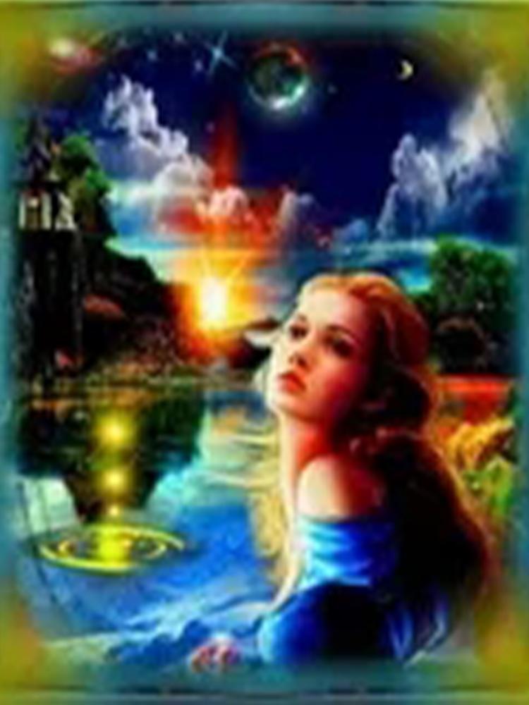 5DDIY Diamond Painting Women's Portrait Picture Full Square Round Diamond Embroidered Mosaic Flower Animal Home Decoration