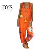 Kvinders Ærmeløs Hagesmækdragt Rygløs Blomstret Print Løstsiddende Jumpsuit Dungarees