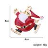 Christmas Brooch Set Santa Snowman Tree Pin Popular In Europe & US | Festive Lapel Pins for Xmas Sweater Decoration Men Women Body Accessories