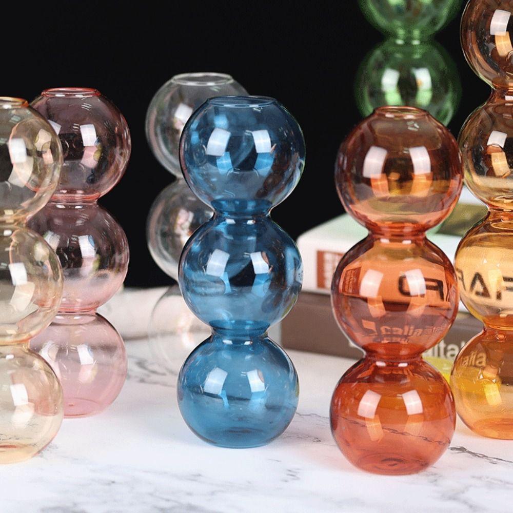 Modern Hydroponic Flower Pot Romantic Spherical Flower Vase Table Decoration Glass Vase Birthday
