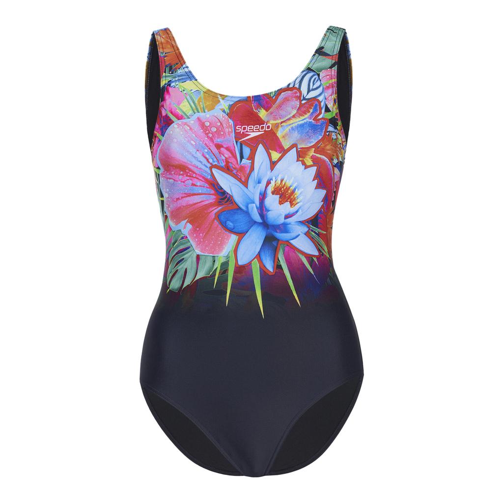 Speedo Womens/Ladies Floral U-Back One Piece Swimsuit