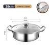 San Jiaolong 28CM 304 Stainless Steel Divided Hot Pot