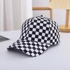 Solid Color Sun Protection Lattice Korean Sun Hat Women Baseball Caps Sports Checker Caps Grid