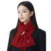 Luxurious Women's Red Cashmere Wool Scarf - Cozy Autumn/Winter Neck Warmer & Perfect Gift for Mom or Elders