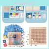2-in-1 Mathematical Genius Desktop Game Hundred Number Board Wooden Toy