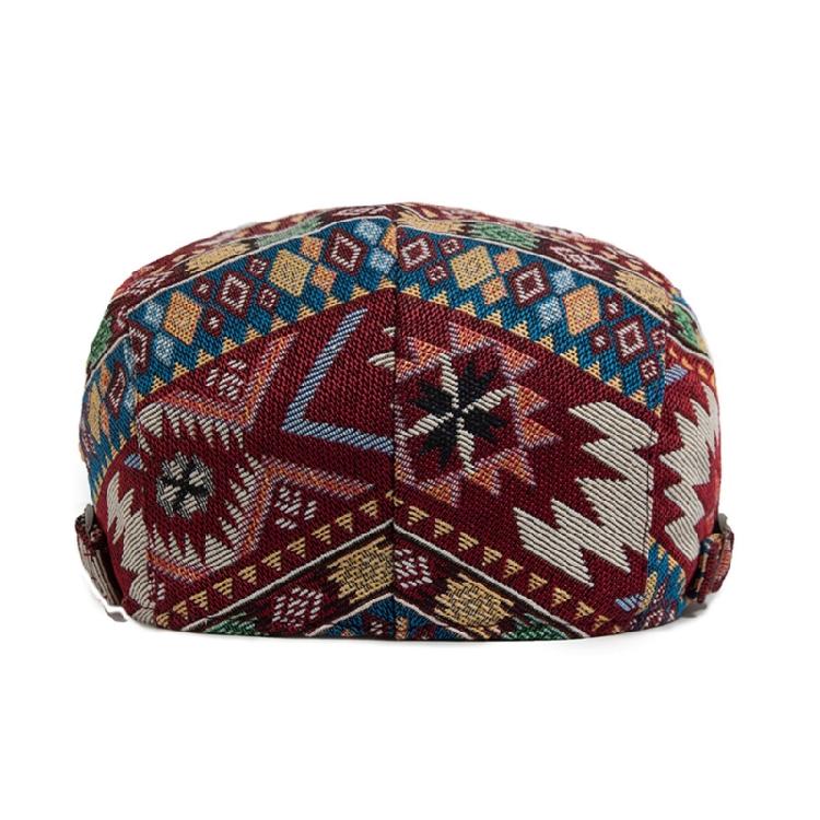 Elegant Embroidered Beret Hat Stylish Unisex Accessory Comfortable Wear For Outdoor Adventures And Social Gatherings