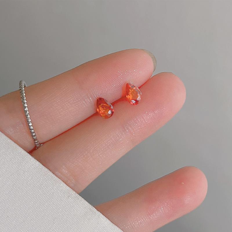 S925 Silver Stud Earrings Women's Ear Hole Earrings Niche Design Earbone Studs High-end Earrings