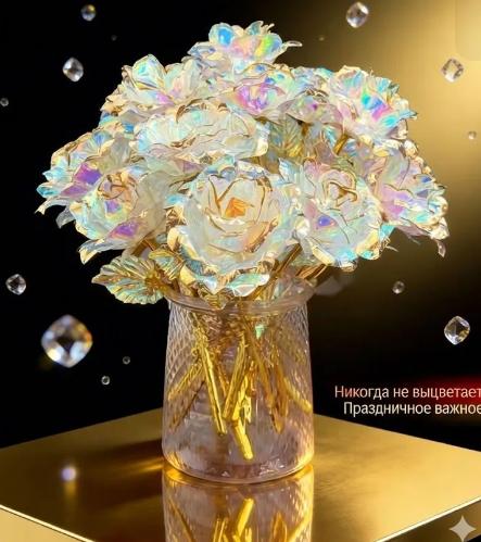 Gold-plated rose one size