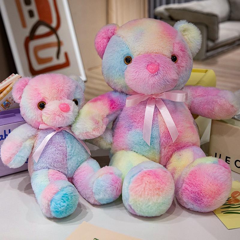 Cute Colorful Glowing Bear Doll Plush Toy Doll Teddy Bear Rag Doll Company Event Gift