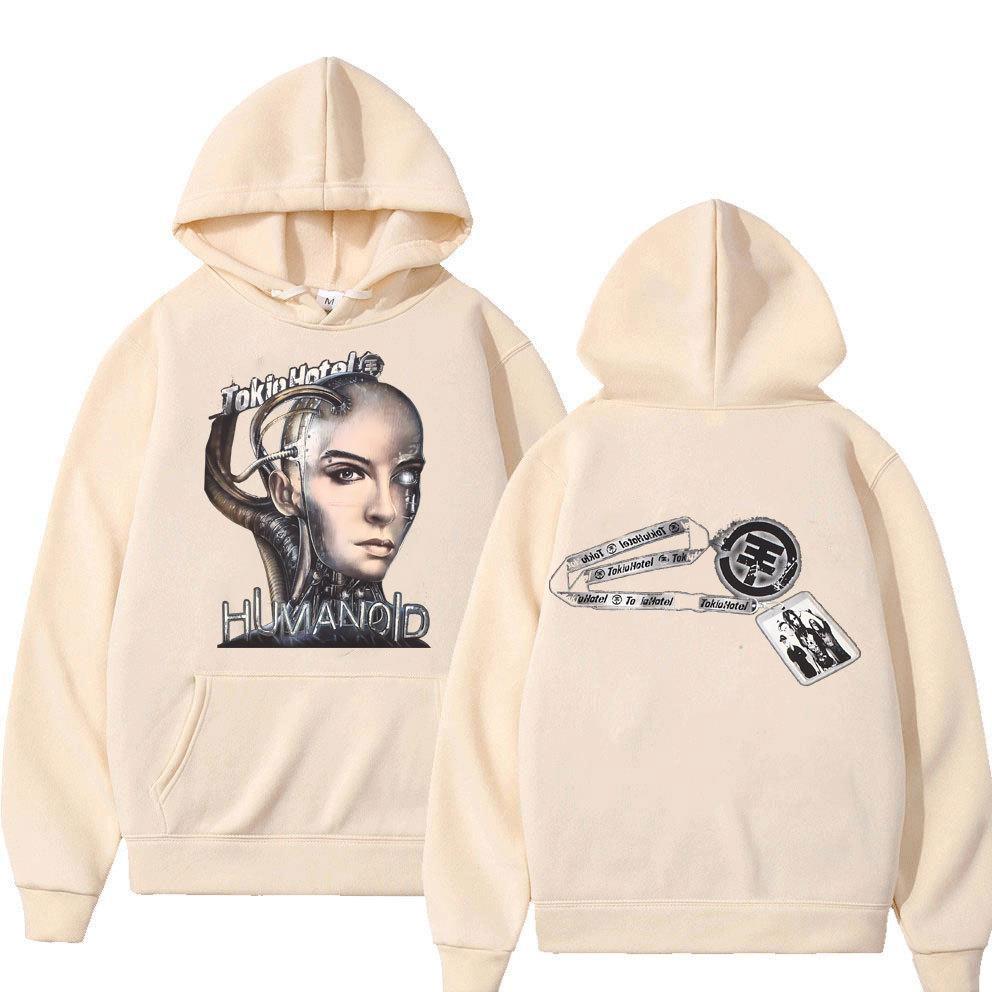 German Rock Band Tokio Hotel Humanoid Music Graphic Hoodie Unisex Autumn Winter Fleece Sweatshirt